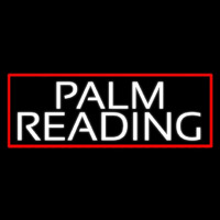 White Palm Reading Red Border Neon Sign