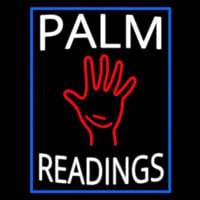 White Palm Readings With Palm Neon Sign