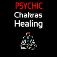 White Psychic Chakras Healing Neon Sign