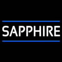 White Sapphire Block Neon Sign