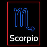 White Scorpio Zodiac Neon Sign