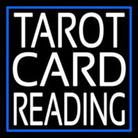 White Tarot Card Reading Neon Sign