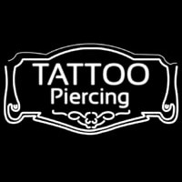 White Tattoo Piercing Neon Sign