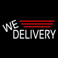 White We Deliver Neon Sign