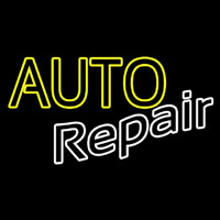 Yellow Auto White Repair Neon Sign
