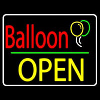 Yellow Block Open Balloon Neon Sign