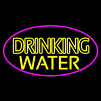 Yellow Drinking Water Neon Sign