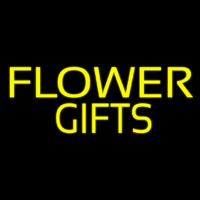 Yellow Flower Gifts In Block Neon Sign