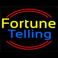 Yellow Fortune Blue Telling Neon Sign