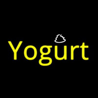 Yellow Horizontal Yogurt Neon Sign