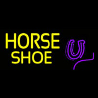 Yellow Horse Shoe Neon Sign