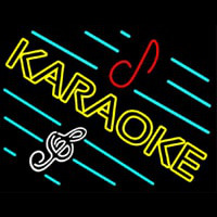 Yellow Karaoke Border Neon Sign