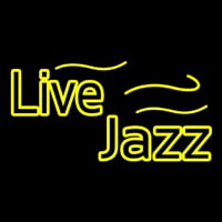 Yellow Live Jazz Neon Sign