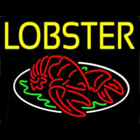 Yellow Lobster Neon Sign