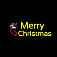 Yellow Merry Christmas Neon Sign