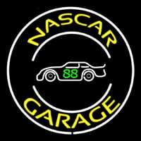 Yellow Nascar Garage Neon Sign