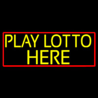 Yellow Play Lotto Here Neon Sign