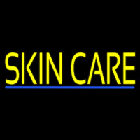 Yellow Skin Care Blue Line Neon Sign