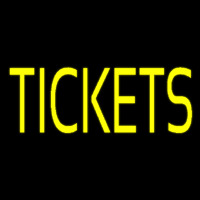 Yellow Tickets Neon Sign