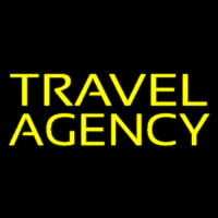 Yellow Travel Agency Neon Sign