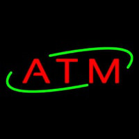 Red Atm Neon Sign