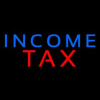 Blue Income Ta  Neon Sign