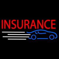 Red Car Insurance Neon Sign