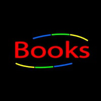 Multi Colored Books Neon Sign