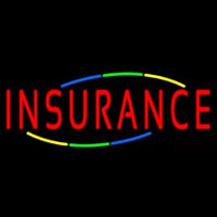 Deco Style Multi Colored Insurance Neon Sign