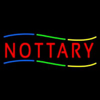 Multi Colored Notary Neon Sign