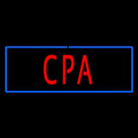 Red Cpa With Blue Border Neon Sign