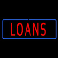 Red Loans With Blue Borer Neon Sign