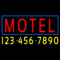 Motel With Phone Number Neon Sign