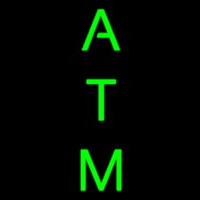 Vertical Green Atm Neon Sign