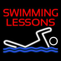 Swimming Lessons Neon Sign