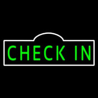 Green Check In Neon Sign