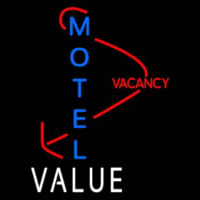 Motel Vacancy Value With Arrow Neon Sign