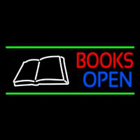 Book Open Logo Neon Sign