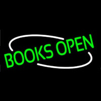 Books Open Neon Sign
