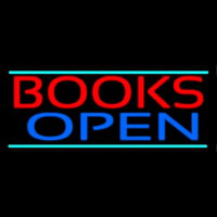 Books Open Neon Sign