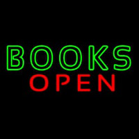 Books Red Open Neon Sign