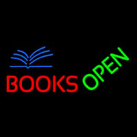 Red Books Open Neon Sign