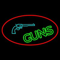 Red Guns Turquoise Logo Neon Sign