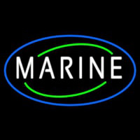 White Marine Neon Sign