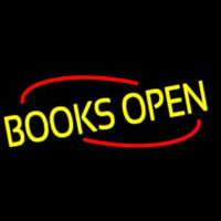 Yellow Books Open Neon Sign