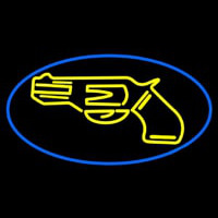 Yellow Gun Neon Sign