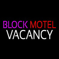 Block Motel Vacancy Neon Sign