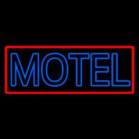 Blue Motel Double Stroke And Red Border Neon Sign