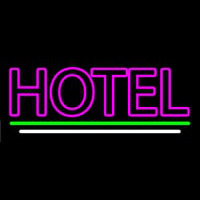 Double Stroke Pink Hotel Neon Sign