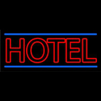 Double Stroke Red Hotel Neon Sign